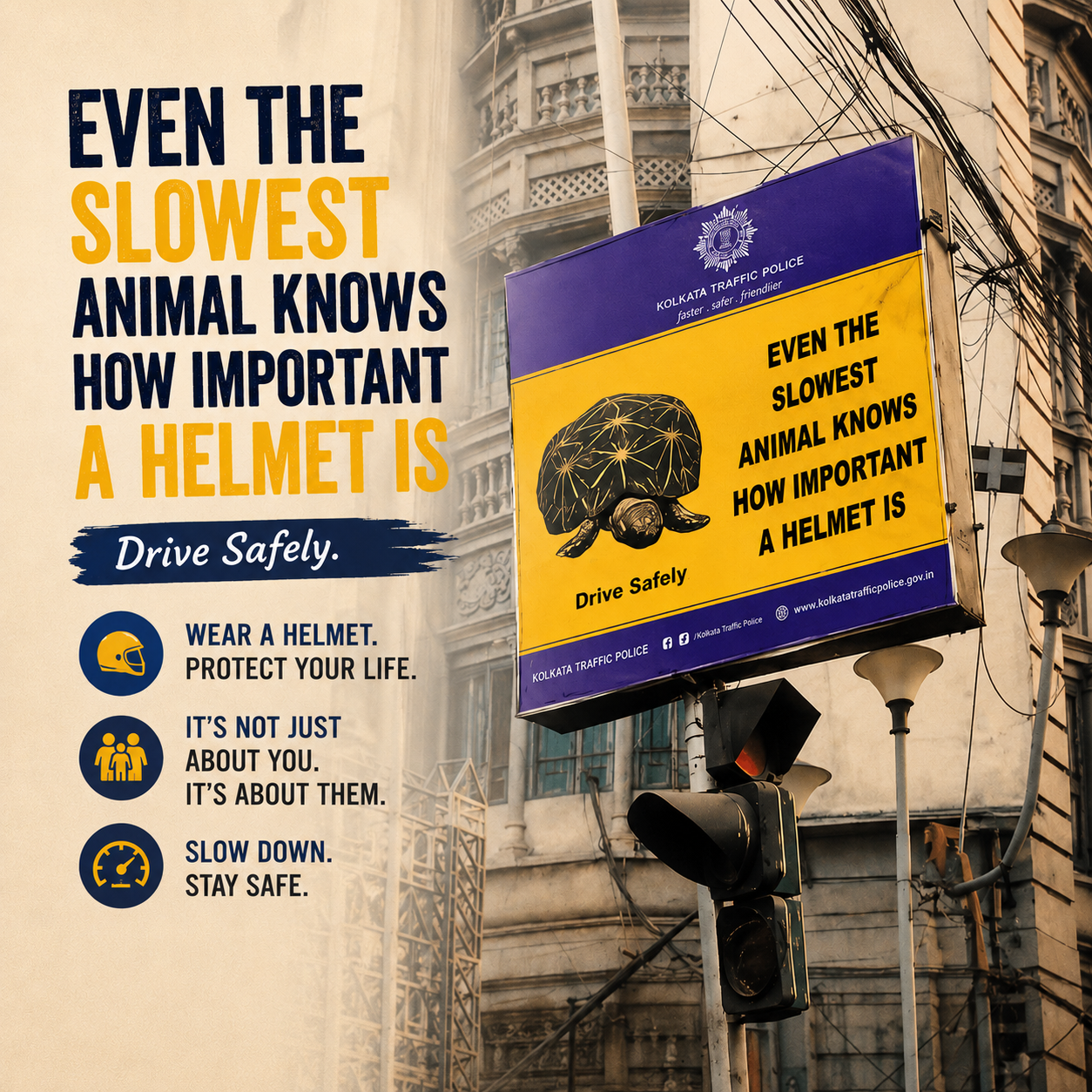 Helmet awareness artwork supplied by Shreya Motor